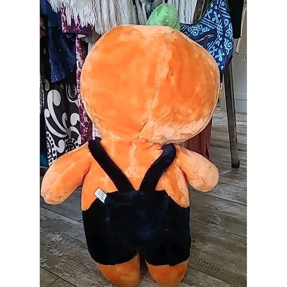 Vintage Halloween Wonder Toys Jack o Lantern Jumbo Plush Clean Odor Free 28"‎ - Picture 4 of 10